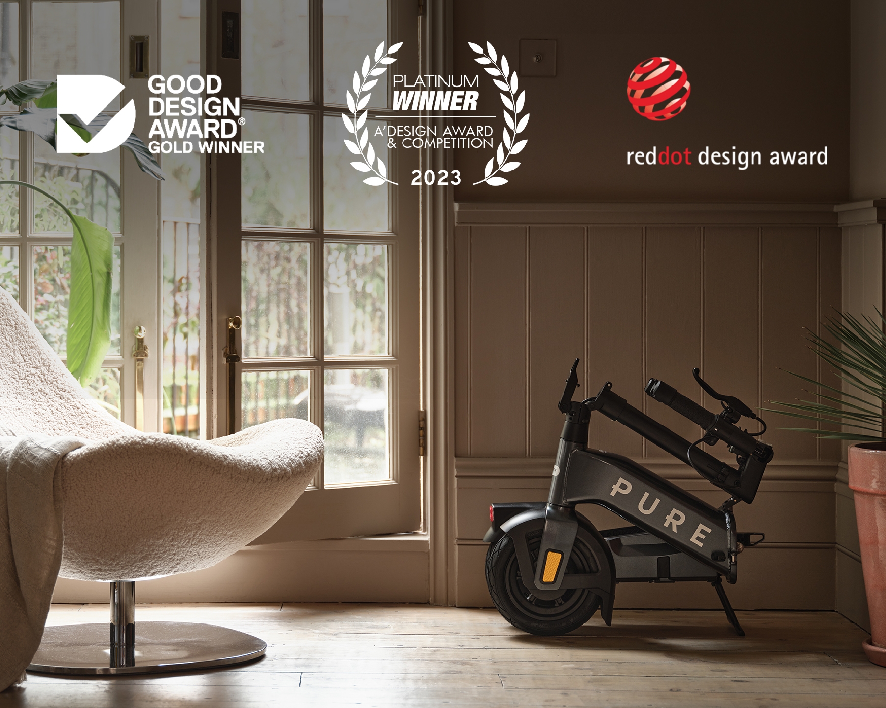 Pure Flex, winner of the Good Design Award, A' Design Award Platinum, and Red Dot Design Award